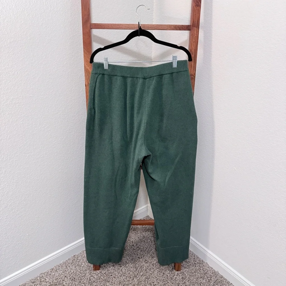 Free People Beach Solar Sweater Set in Pine Heather Knit Tie Cardigan & Pants LG - Picture 5 of 10